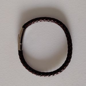Braided leather bracelet